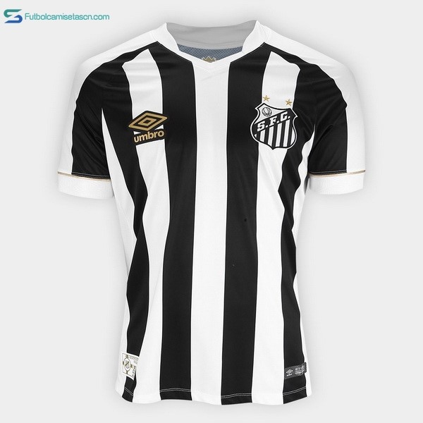 Camiseta Santos 2ª 2018/19 Negro Blanco